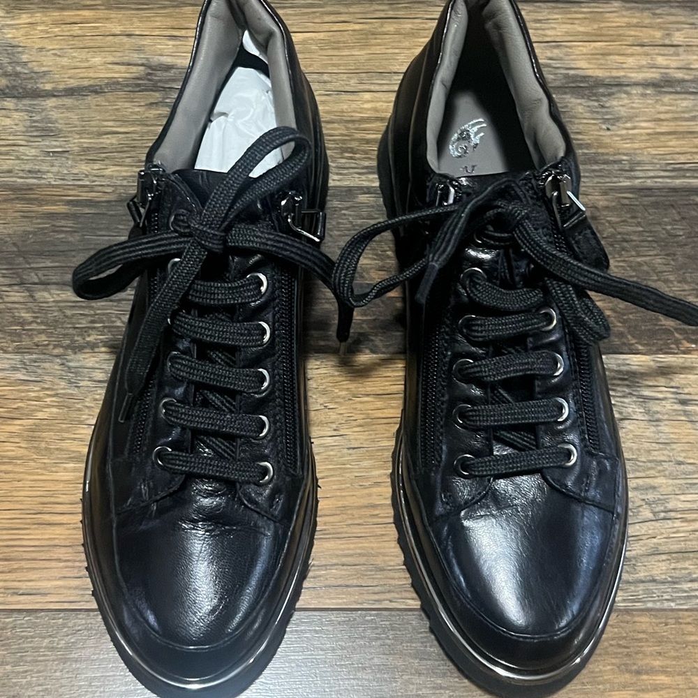 NWT XSA Black Patent Leather Sneakers